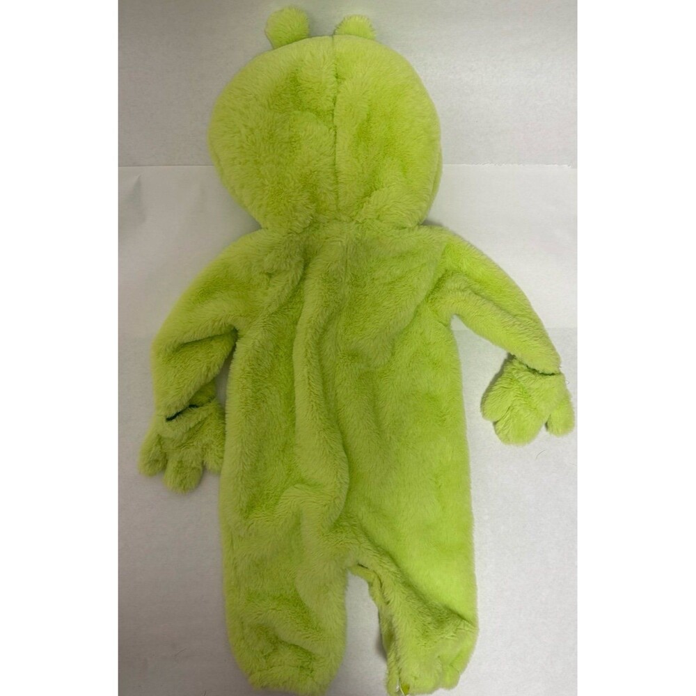 Pottery Barn Kids Green Alien Baby Hooded Halloween Costume 6-12 Months - Picture 4 of 6